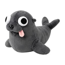 DGMIOCS Funny Gray Seal Plush Toy - Goofy Big-Eyed Stuffed Animal with Tongue Out, Soft Cuddly Seal Companion for Kids & Adults, Cute Silly Marine - Thumbnail 1