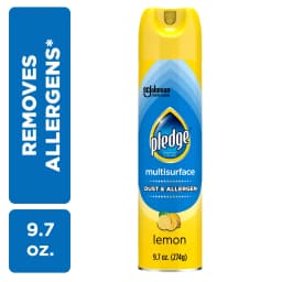 Pledge Clean It Dust & Allergen Multi Surface Cleaner Spray, Spring Cleaning Supplies, Lemon Scent, 9.7 Ounce - Thumbnail 1