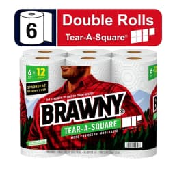Brawny Tear-A-Square Paper Towels, 12 Rolls - Thumbnail 3