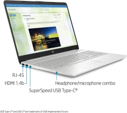[Windows 10 Pro] HP 15 15.6" HD Laptop Computer, AMD Ryzen 3 3250U, 8GB SDRAM, 1TB HDD + 128GB SSD, Bluetooth, WiFi - Thumbnail 2
