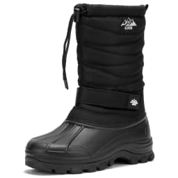 Men's Waterproof Hiking Winter Snow Boots Insulated Fur Liner Lightweight Outdoor Tall Boots - Thumbnail 1