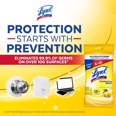 Lysol Lemon and Lime Blossom Disinfecting Wipes - Thumbnail 12