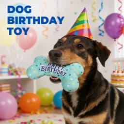 Prime Pets Dog Birthday Toys, Plush Dog Squeaky Toys, Dog Chew Toys Bone for Small Medium Large Dogs - Thumbnail 5