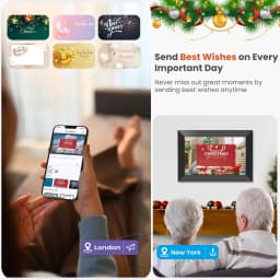 NUSICAN Digital Photo Frames 10.1" , WiFi Digital Frame with 32GB Memory, Touch Screen Electric Picture Video Frame Share Instant Photo - Thumbnail 6