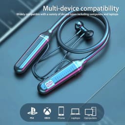 KNACK- Bluetooth 5.3 Neckband Headset Wireless Earbuds Earphone Speaker Headphone W/Mic - Thumbnail 4