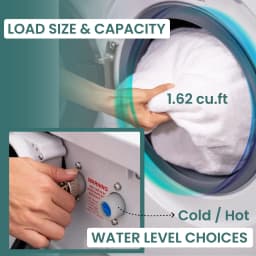 Equator All-in-One 4600 Washer Dryer Combo, Ventless/Vented, Pet Cycle, 1.62 cu.ft / 15 lbs, 110V, White - Thumbnail 5