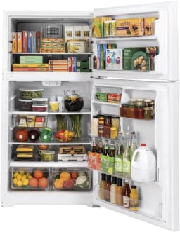 Ge Gte22jtnr 33" Wide 21.9 Cu. Ft. Energy Star Rated Top Mount Refrigerator - Beige - Thumbnail 7