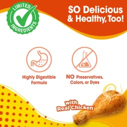 Nylabone Nubz Natural Dog Treats for Large Dogs, Chicken Flavor Dog Bones, Large - 30+ lbs., 14.6 oz Pouch, 8 Count - Thumbnail 6