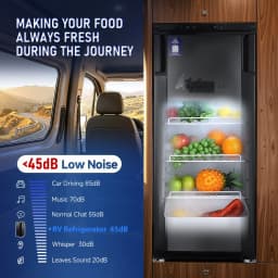 YEAHIBABY Car Refrigerator 93L Black Rv Fridge with Dual Zones and Flexible Installation - Thumbnail 7