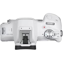 Canon EOS R50 Mirrorless Camera with 18-45mm Lens Bundle, White + 64GB Card + Accessories (International Model) - Thumbnail 3