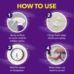 OxiClean Plus Bleach, No Drip Foam, Mold & Mildew Bathroom Stain Remover, 30 oz - Thumbnail 5