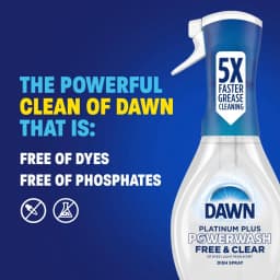 (3 pack) Dawn Powerwash Spray, Dish Soap, Dishwashing Liquid, Free & Clear, 1 Starter Kit, 16 Fl Oz - Thumbnail 7