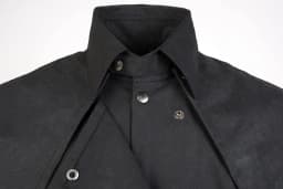 L Mens Oilskin Western Australian Waterproof Duster Coat Jacket 23101BK - Thumbnail 4