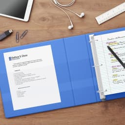 Staples Heavy Duty 2" 3-Ring View Binder Periwinkle (24689) 56291-CC/24689 - Thumbnail 4