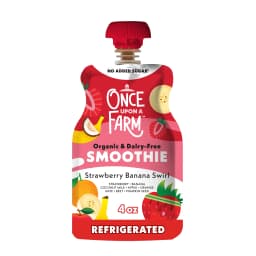 Once Upon a Farm Organic Refrigerated Kids' Snack Strawberry Banana Swirl Dairy-Free Smoothie, 4oz Pouch (4 Pack) - Thumbnail 5