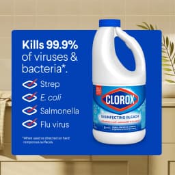 Clorox Disinfecting Liquid Bleach Cleaner, Regular Scent, 43 fl oz - Thumbnail 5