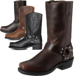 Men's Boots- Comfortable Pull-On Design with Decorative Buckle - Thumbnail 7