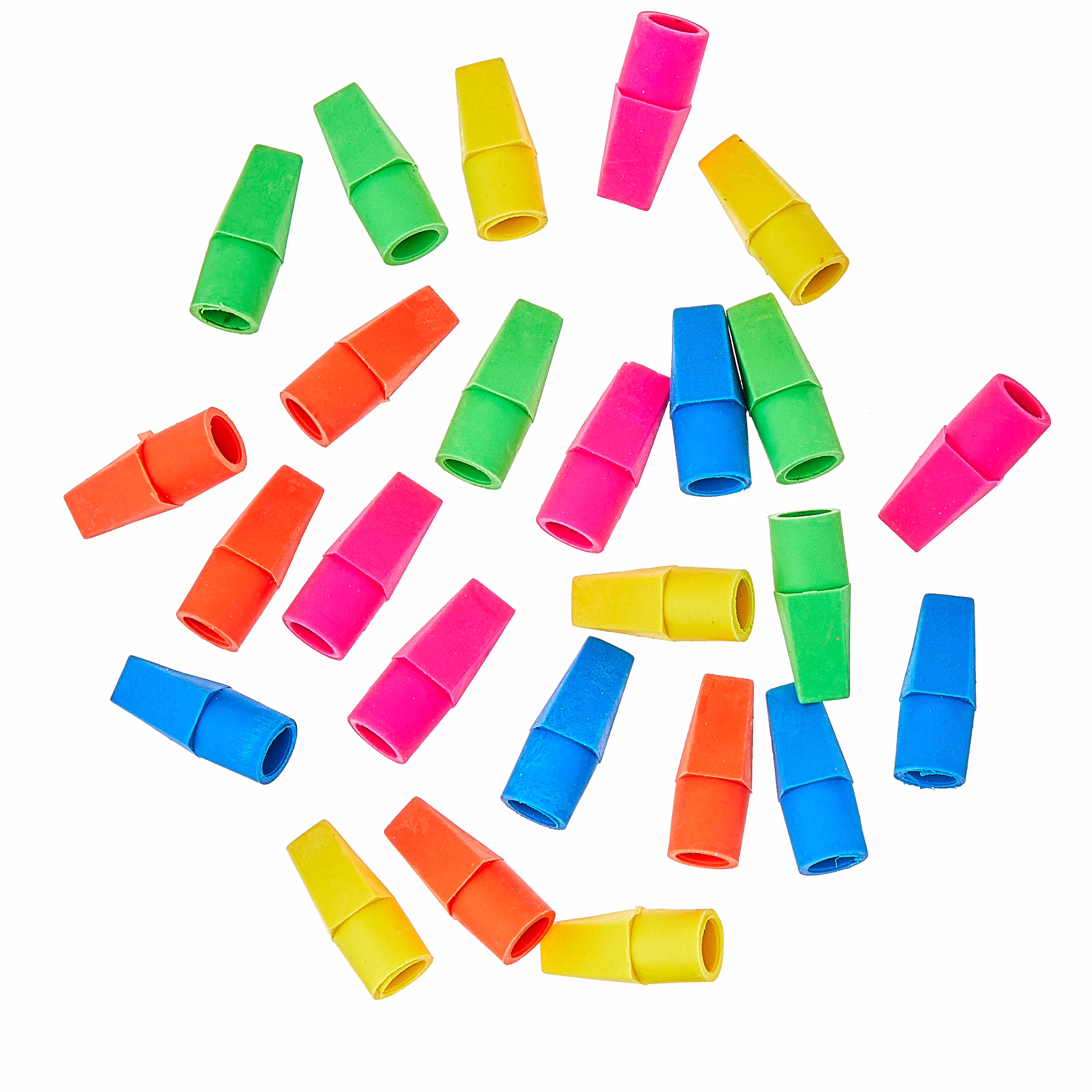 Pen+Gear Pencil Cap Erasers, 25 Count – Assorted Colors, Smudge-Free, Fits #2 Pencils - Thumbnail 7