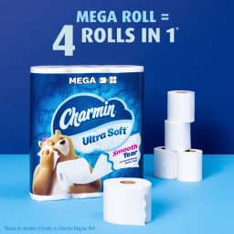 Charmin Ultra Soft Toilet Paper 24 Mega Rolls, 224 Sheets Per Roll - Thumbnail 3