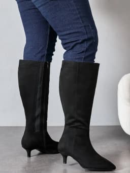Women's Extra Wide Calf Knee High Boots Stiletto Heeled True Wide Width Plus Size Knee-High Boot Comfort Pointed Toe Tall Long Boots for Women. - Thumbnail 5
