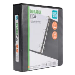 Pen+Gear 3-Ring Durable View Binder, 2" D-Rings, Black,1 Count - Thumbnail 3