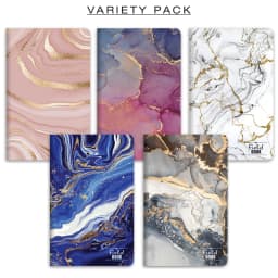 5 x 8 Field Book Set - Line Text / Combo Marble Covers - Thumbnail 2