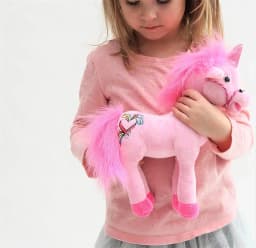 Snuggle Stuffs Girls Plush Magical Pink Unicorn Stuffed Animal, 11" - Thumbnail 5