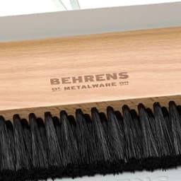 Behrens Portable Galvanized Steel Dustpan and Brush Broom Set, White - Thumbnail 7
