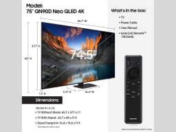 SAMSUNG 75” Class QN90D Neo QLED 4K Smart TV QN75QN90DAFXZA 2024 - Thumbnail 5