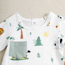 Actgleam Baby Boys Short Sleeve Romper Summer Infant Onesie Unisex Newborn Baby Clothes,Light Blue Zoo,9-12 Months - Thumbnail 10