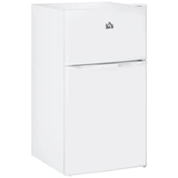 Kitchen Refrigerators Double Door Mini Fridge with Freezer, 3.2 Cu.Ft Compact Refrigerator with Adjustable Shelf, Adjustable Thermostat - Thumbnail 1
