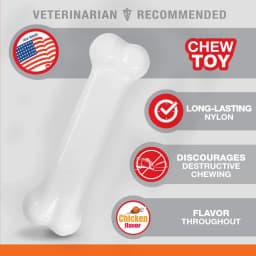 Nylabone Power Chew Original Bone Dog Toy, Dog Chew Toy, Chicken Flavor, X-Small, 1 Count - Thumbnail 3