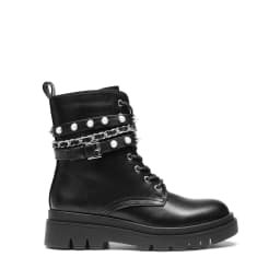 DREAM PAIRS Women's Fashion Platform Combat Boots Lace Up Lug Sole Goth Ankle Booties Shoes - Thumbnail 3