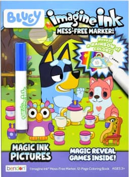 Bluey Juego de Libro para Colorear de Tinta Imagine y Stickers - Thumbnail 2
