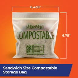 Hefty Press to Close Compostable Sandwich Bags, 50 Count - Thumbnail 5
