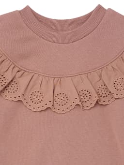 Modern Moments by Gerber Toddler Girl Eyelet Ruffle Sweatshirt Tunic and Legging Set, Sizes 12M-5T - Thumbnail 4
