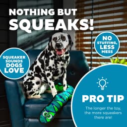 Outward Hound Durablez Snake – Squeaky Plush Dog Toy, No Stuffing for Less Mess, Interactive & Tough, 6 Jumbo Squeakers, Puppies & Dogs, X-Large, 40" - Thumbnail 4