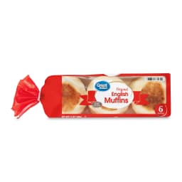 Great Value Original English Muffins, 12 oz Bag, 6 Count (Refrigerated) - Thumbnail 2
