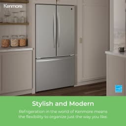 Kenmore 17.5 Cu. ft. Capacity Counter-Depth French Door Refrigerator and Freezer with Ice Maker, Stainless Steel - Thumbnail 21