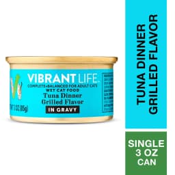 Vibrant Life Tuna Dinner Grilled Cuts in Gravy Wet Cat Food, 3 oz Can - Thumbnail 4