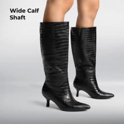 BURUDANI Women Sexy Pointed-Toe Knee-High Kitten-Heel Tall Fashion Boots - Thumbnail 6