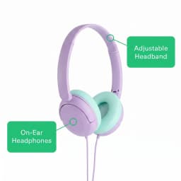 onn On-Ear Headphones with 3.5 mm Connector, Purple - Thumbnail 3