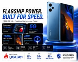Xiaomi Poco F5 5G Dual SIM 256GB ROM 8GB RAM GSM Unlocked - Blue - Thumbnail 11