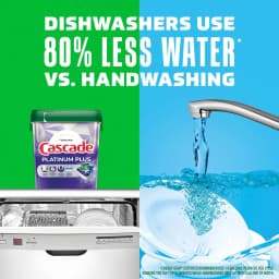 Cascade Platinum ActionPacs Dishwasher Detergent, Fresh Scent, 62 Count - Thumbnail 8