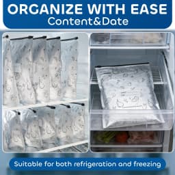 DTFMZOV Reusable Aluminum Foil Sealable Storage Bags 30 Pack, 3 Size Thicken Vacuum Zipper Pouches for Food Preservation, Stand Up Foil Freezer Bags - Thumbnail 3