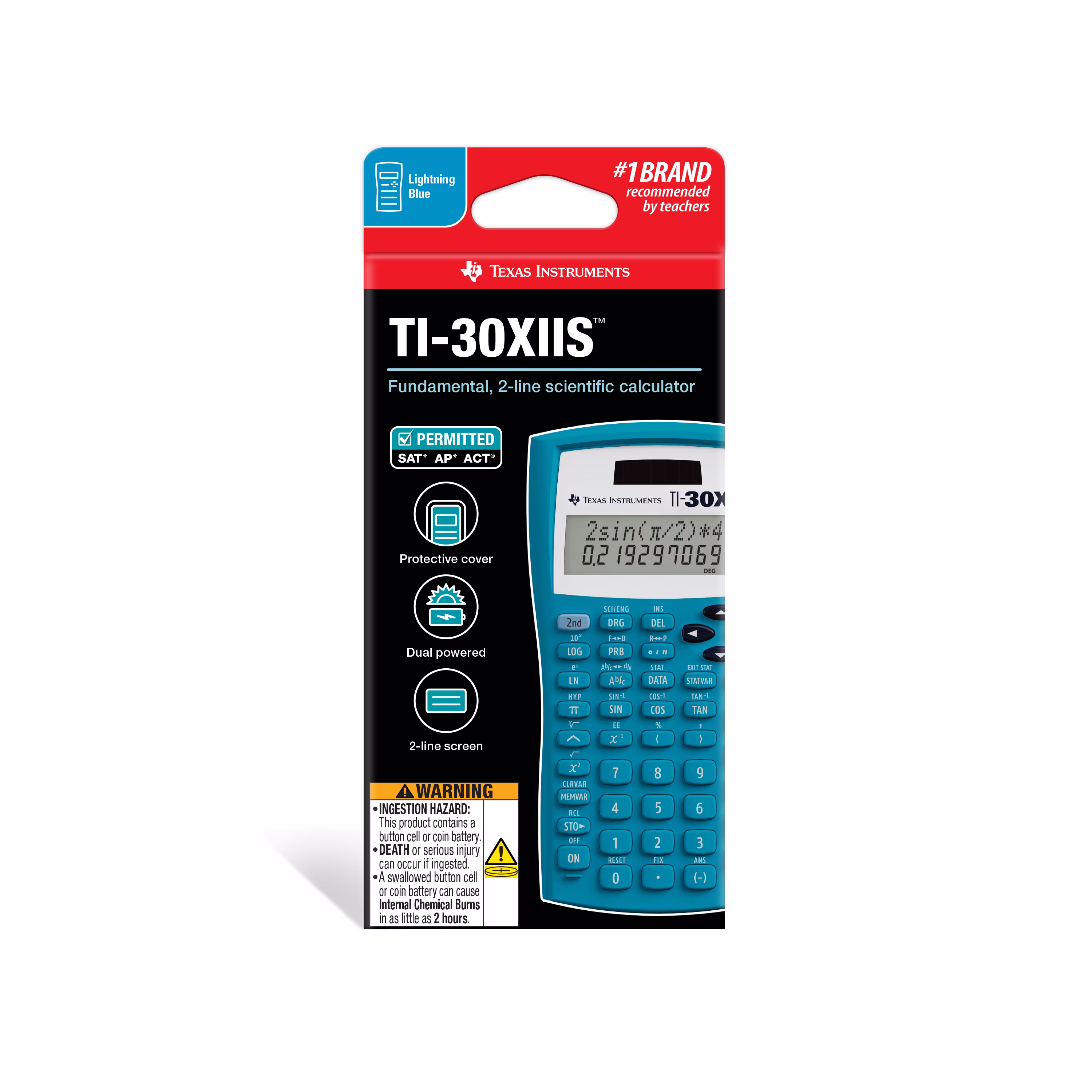 Texas Instruments TI-30XIIS Scientific Calculator for High School Math and Science - Thumbnail 3