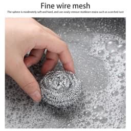 Heavy-Duty Steel Wool Scrubber - Pre-Soaped Metal Scouring Pads for Tough Cleaning on Dishes, Pots, Pans & Ovens - Thumbnail 7