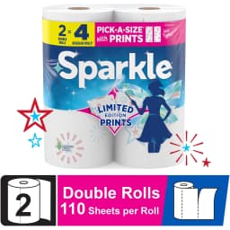 Sparkle Pick-a-Size Paper Towels, Limited Edition Summer Design, 2 Double Roll - Thumbnail 1