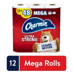 Charmin Ultra Strong Toilet Paper, 12 Mega Roll, 264 Sheets per Roll - Thumbnail 1