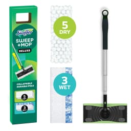 Swiffer Mop & Go Deluxe Kit with Dry & Wet Refills, 1 Handle + 2 Hair Magnet Dry Pads & Wet Pad Refills - Thumbnail 1